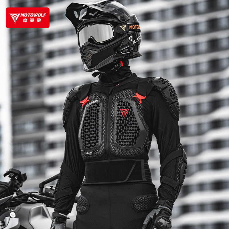 Motorcycle Gear Adventure - Motowolf Motorrad-Schutzjacke für Herren, CE-Zertifizierter Körperschutz,