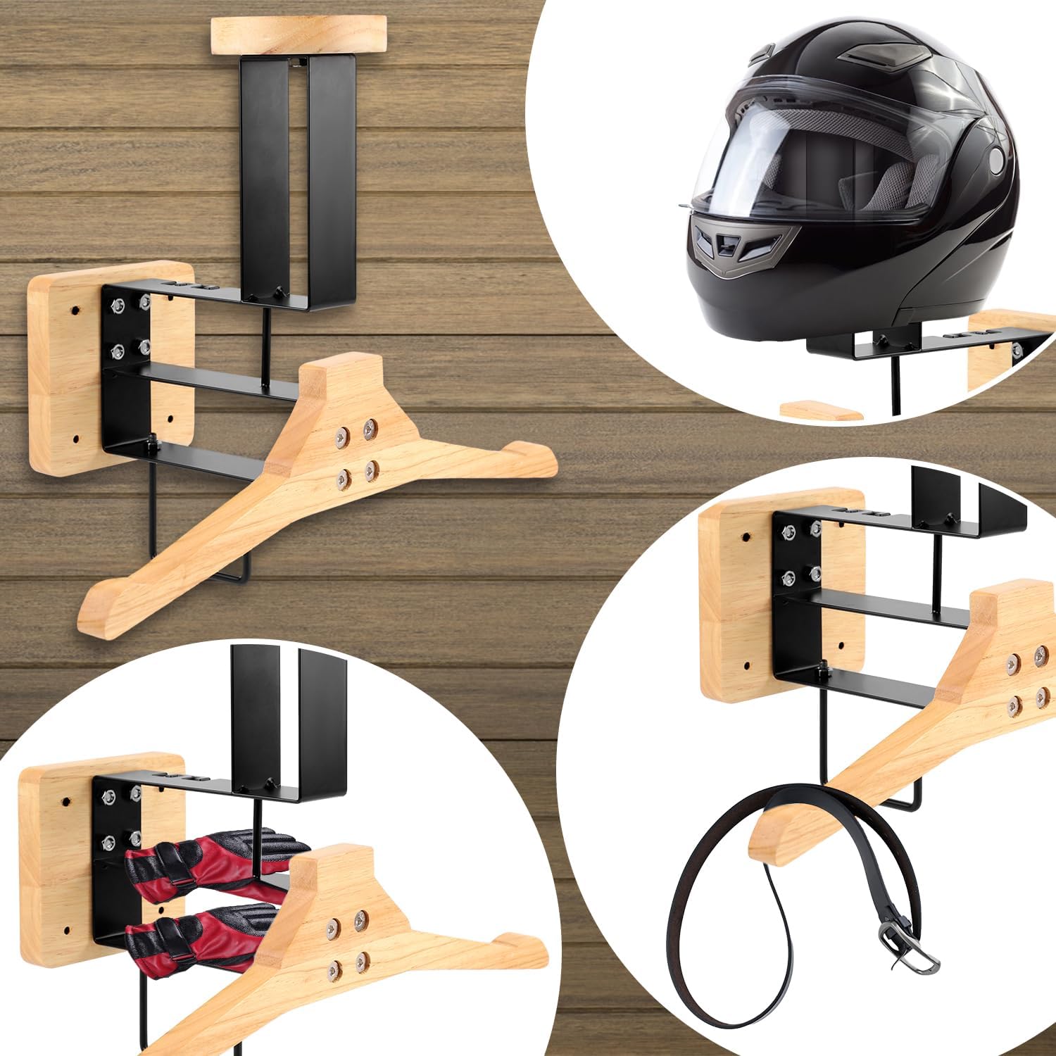 Holz-Motorradhelmhalter Wandmo – Motorcycle Gear Wall Mount Bewertung und Preis